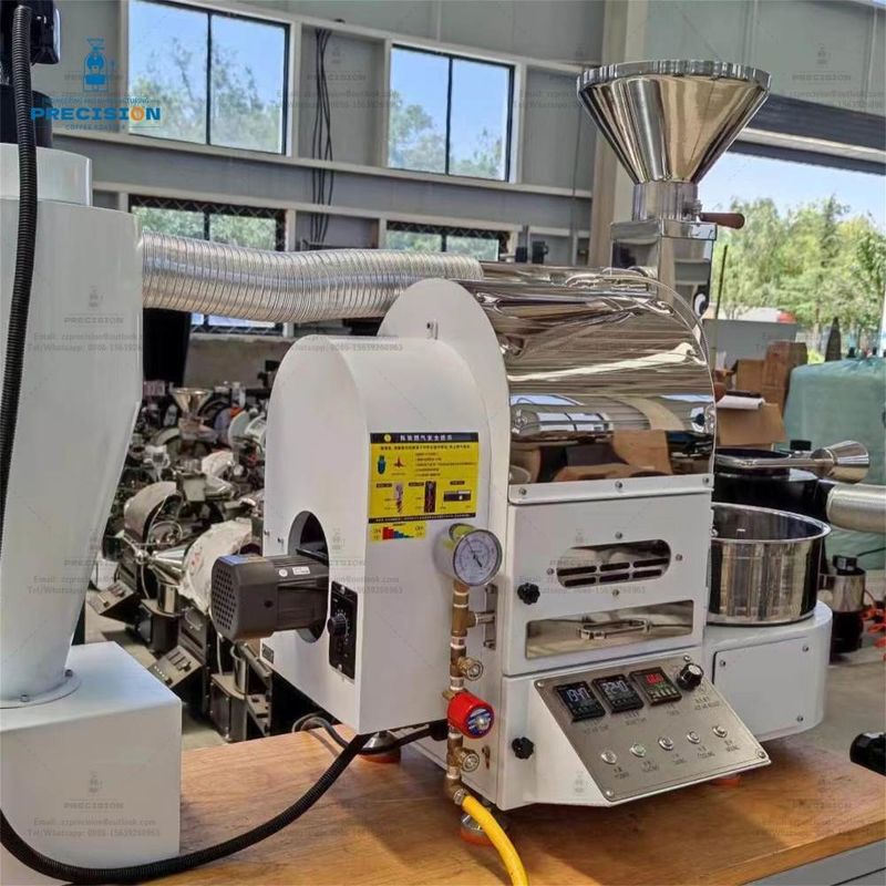 Precisione 1 kg Rostatore di caffè elettrico tamburo in acciaio inossidabile per uso in negozio