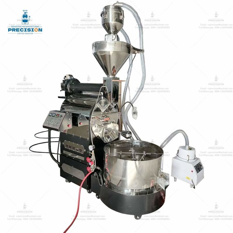 Tostatrice di caffè in ghisa 10 kg 12 kg 15 kg Grande tamburo in acciaio inossidabile Tostatrice di caffè industriale commerciale