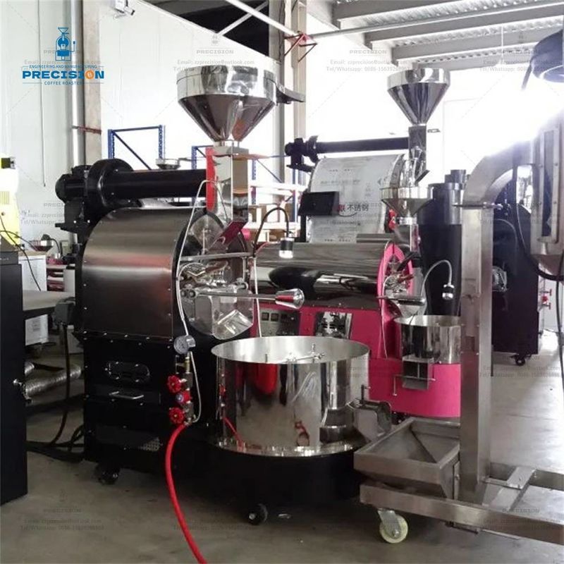 Multi Burner Double Layer Stainless Steel Drum 5Kg 10Kg 15Kg 20Kg Roasting Machine Rostatore di caffè al fagiolo