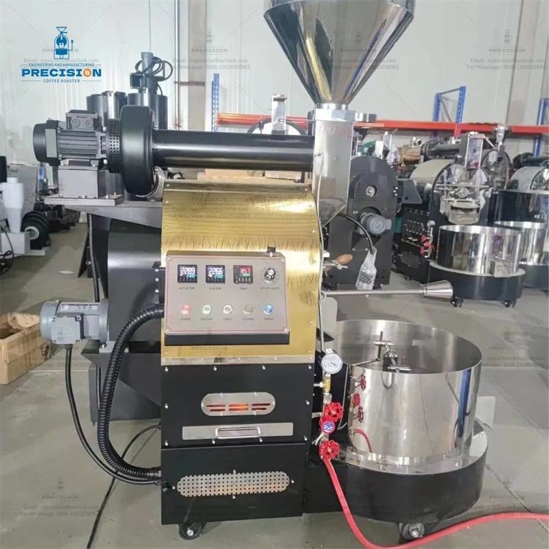 Macchina di torrefazione a doppio strato in acciaio inossidabile 5 kg 10 kg 15 kg Multi-Burner Roaster Bean Coffee Roaster