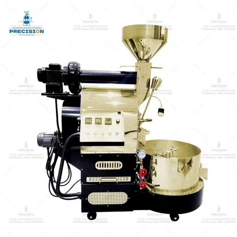 Doppio strato tamburo in acciaio inossidabile campione elettrico di noccioline da caffè 2kg 3kg 6kg Gas Bean Machine Caffetteria